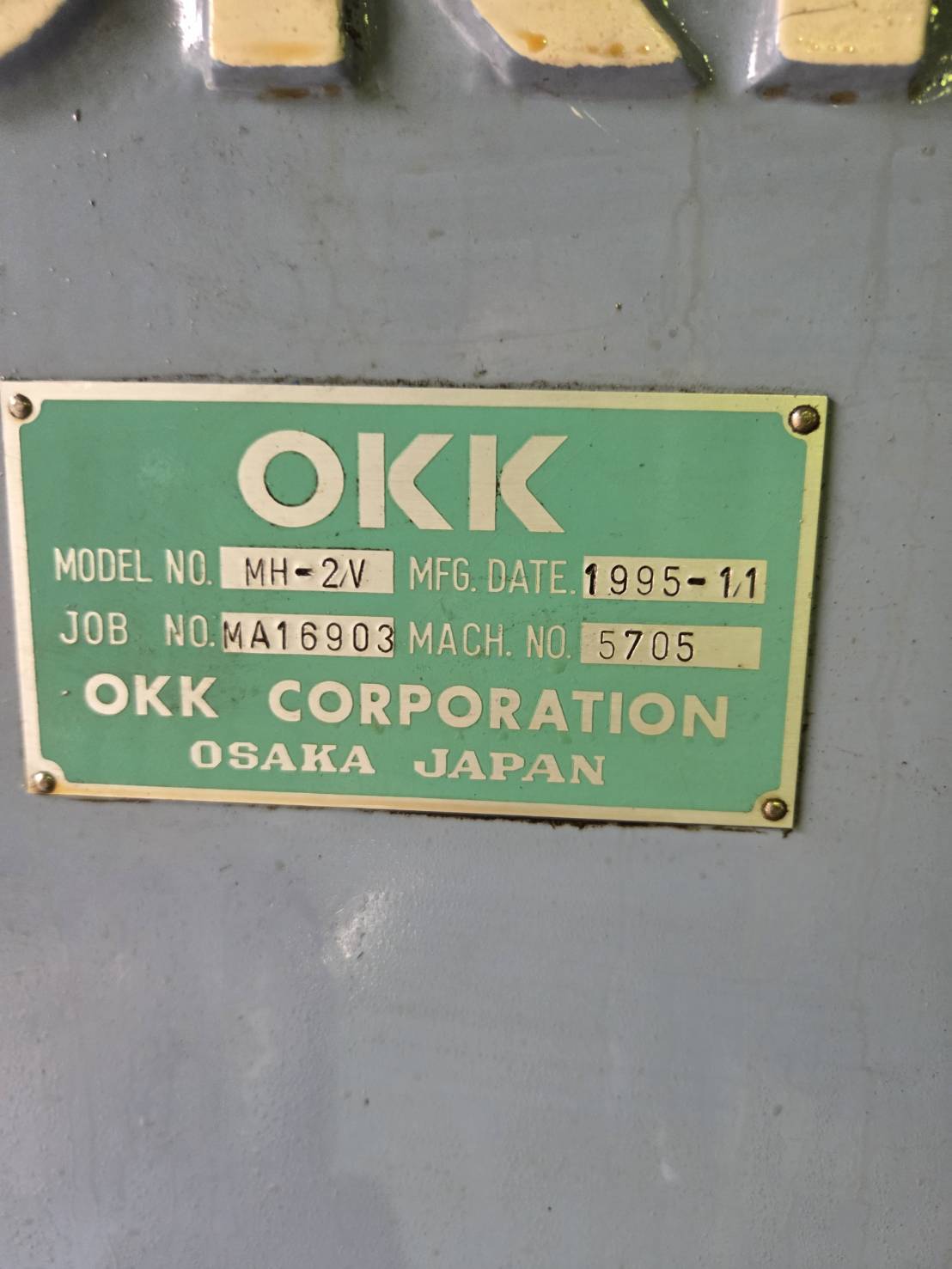 OKK ベット型フライス MH-2V