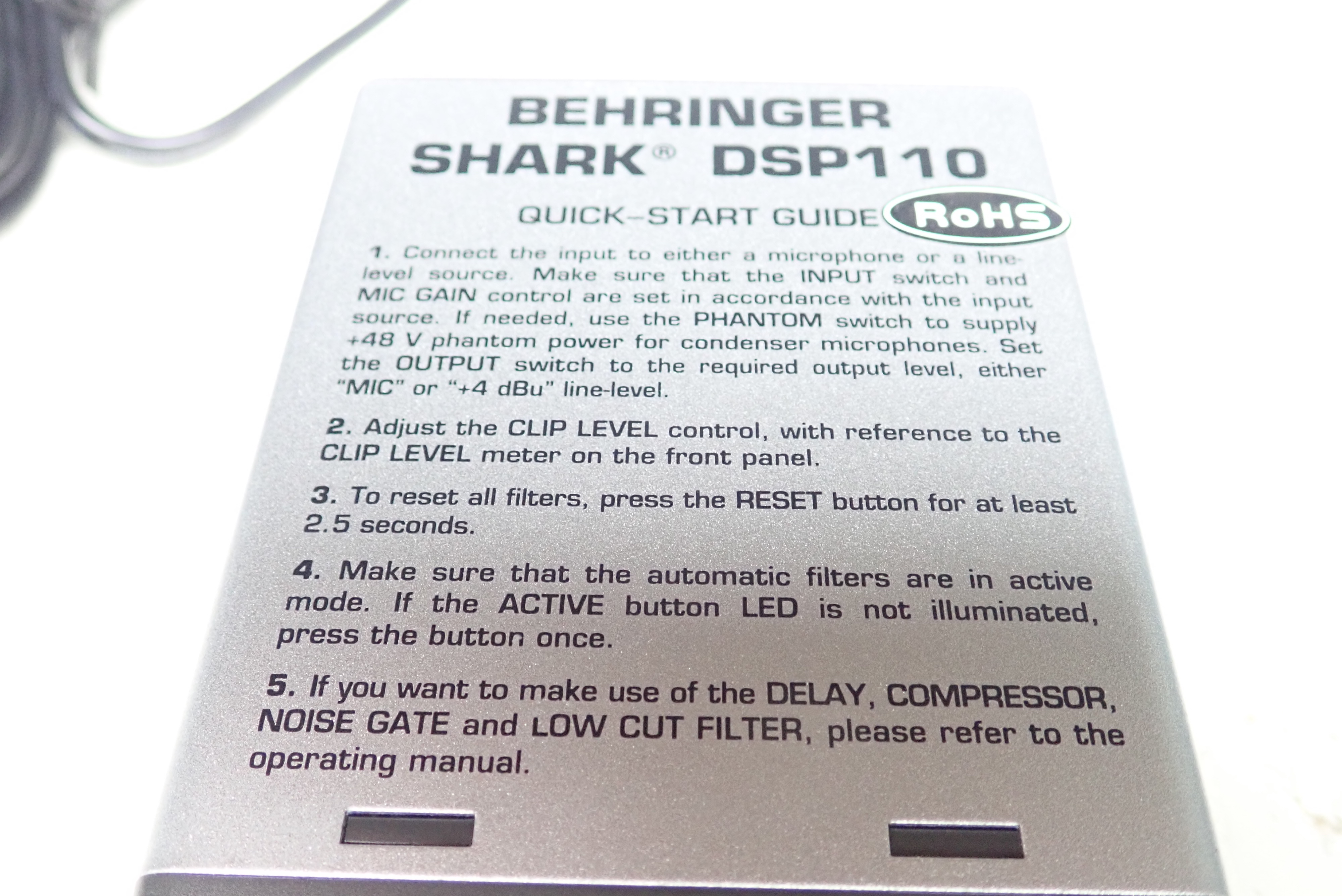 BEHRINGER デジタルマルチファンクション　シグナルプロフェッサー SHARK DSP110