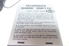 BEHRINGER デジタルマルチファンクション　シグナルプロフェッサー SHARK DSP110
