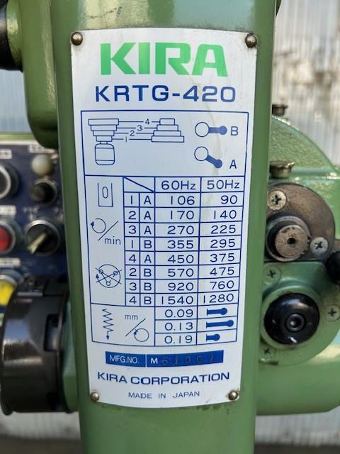 キラ タップ兼ボール盤 KRTG420