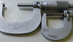 ミツトヨ 　外径マイクロメータ 2個　0-25.25-50　0.01㎜