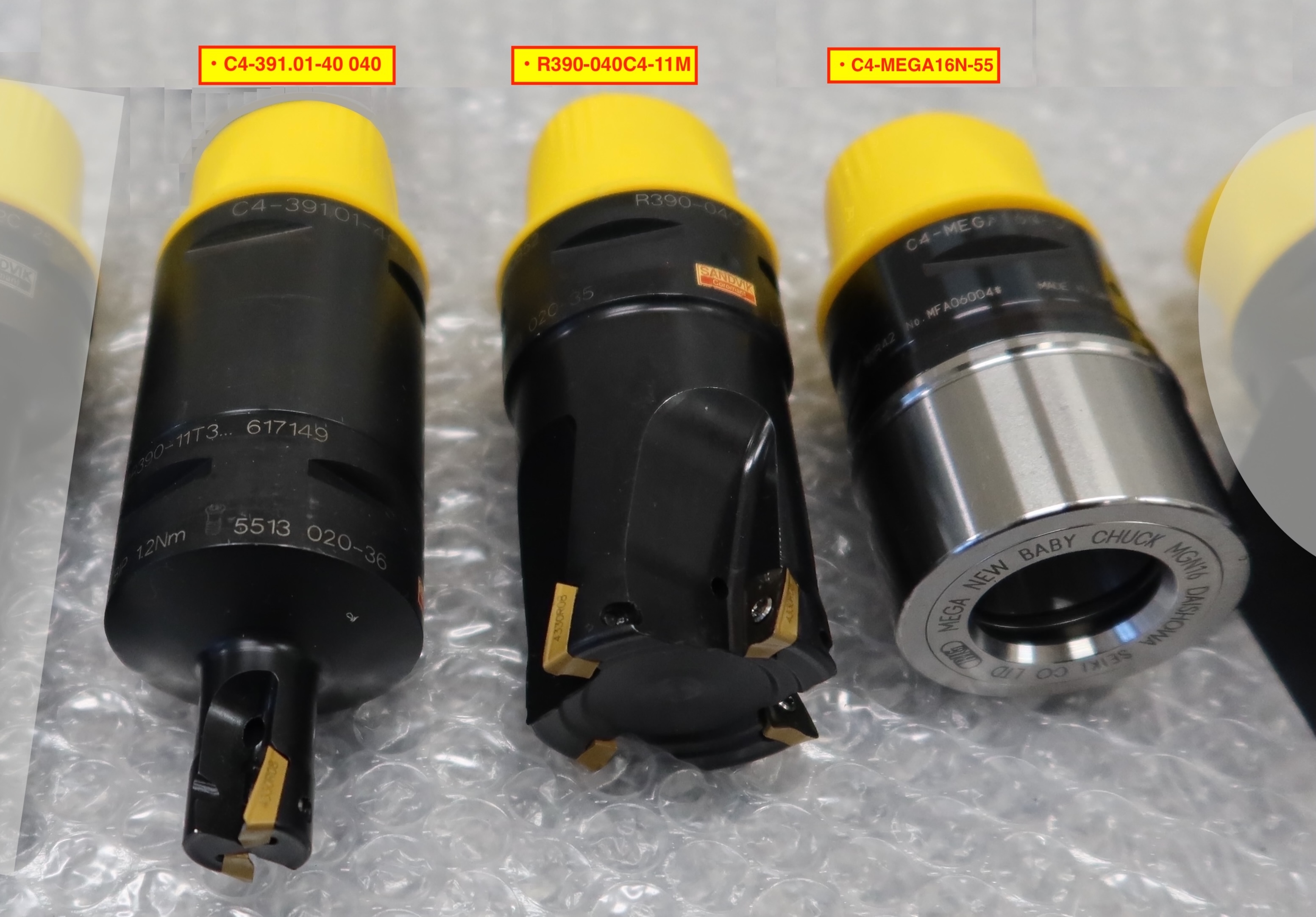 SANDVIK コロミル390 カッター等(3個) R390-040C4-11M等