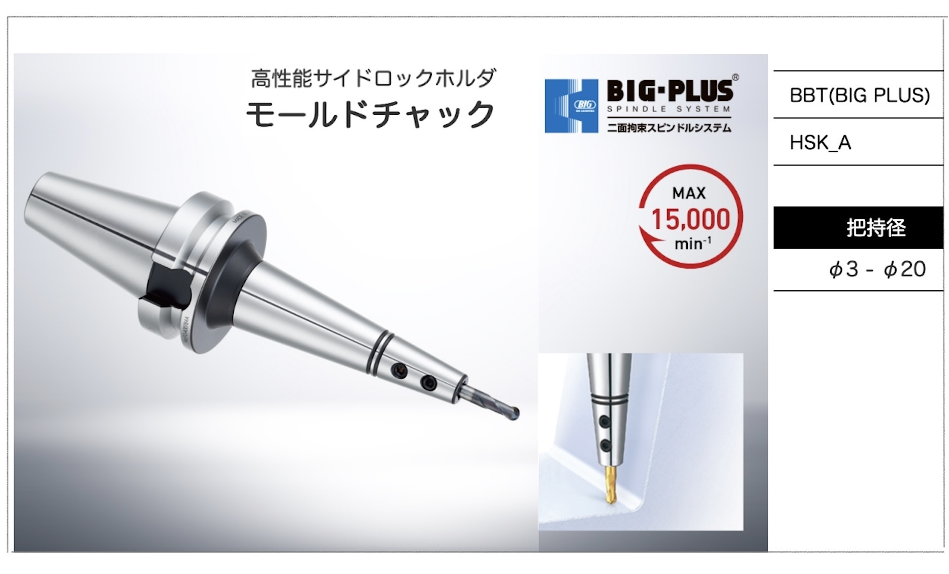 BIG HSK-A63モールドチャック(8本)  HSK-A63-SSL6-135