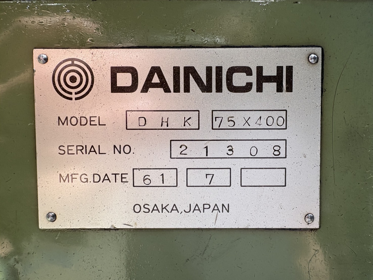 大日金属工業 4.0m旋盤 DHK75×400