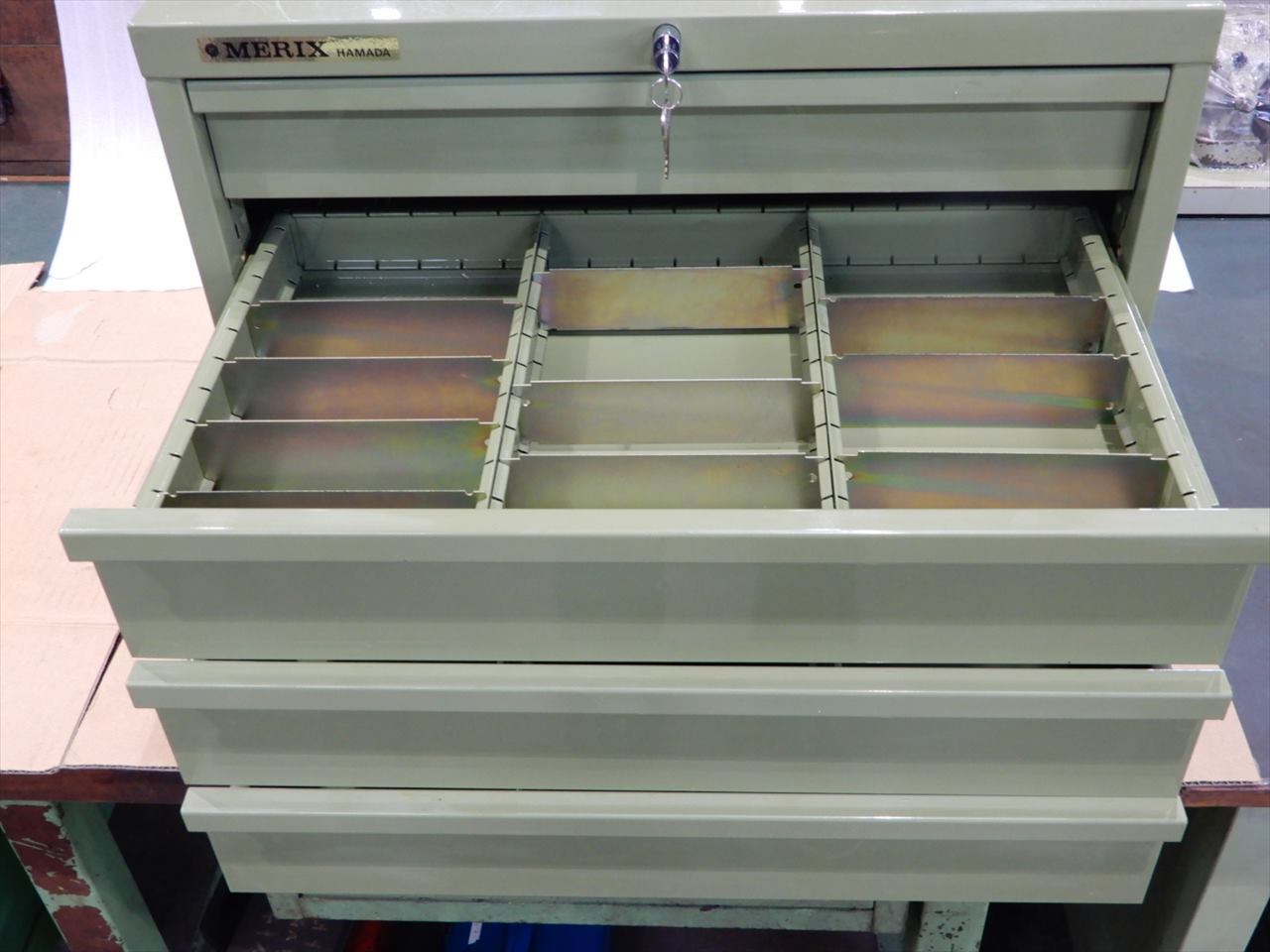 濱田プレス工藝 MERIX キャビネット W560x400xH440mm　4段