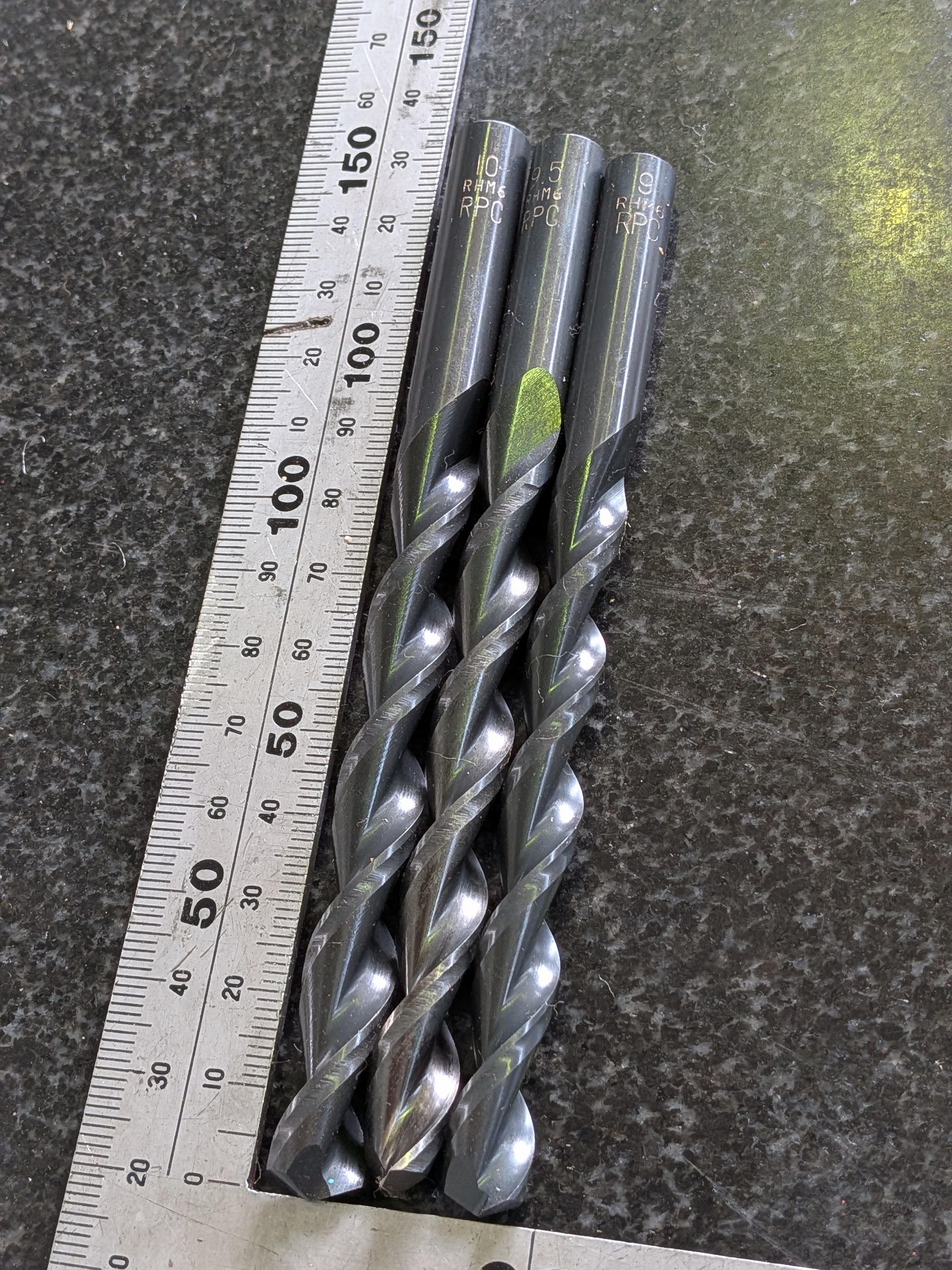 理研製鋼 ストレートドリルセット 9.0,9.5,10.0mm