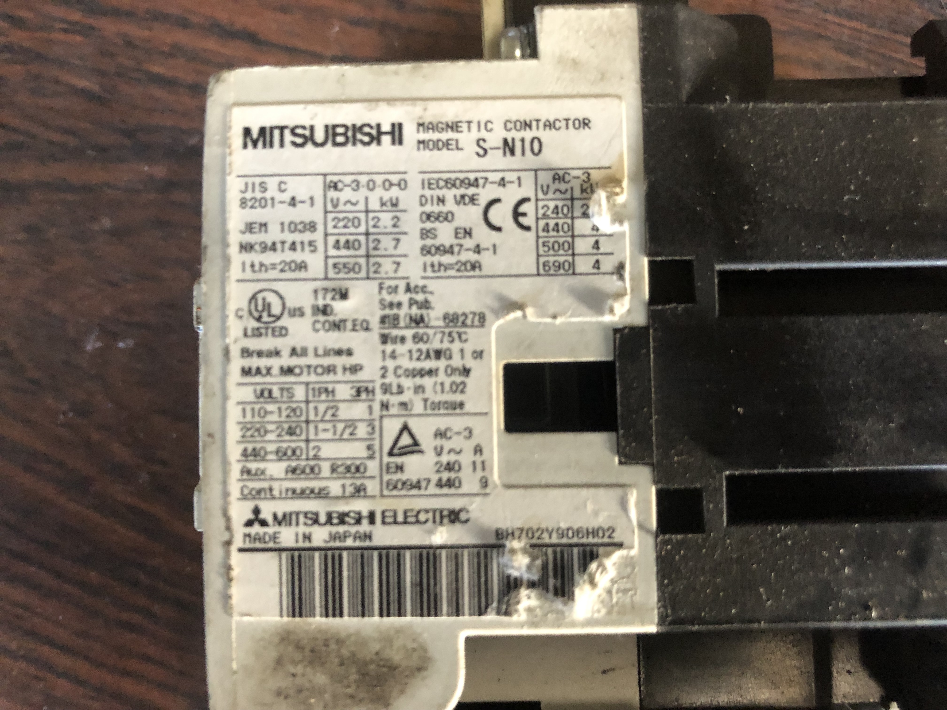 三菱/MITSUBISHI 開放形電磁開閉器 S-N10(TH-N12)