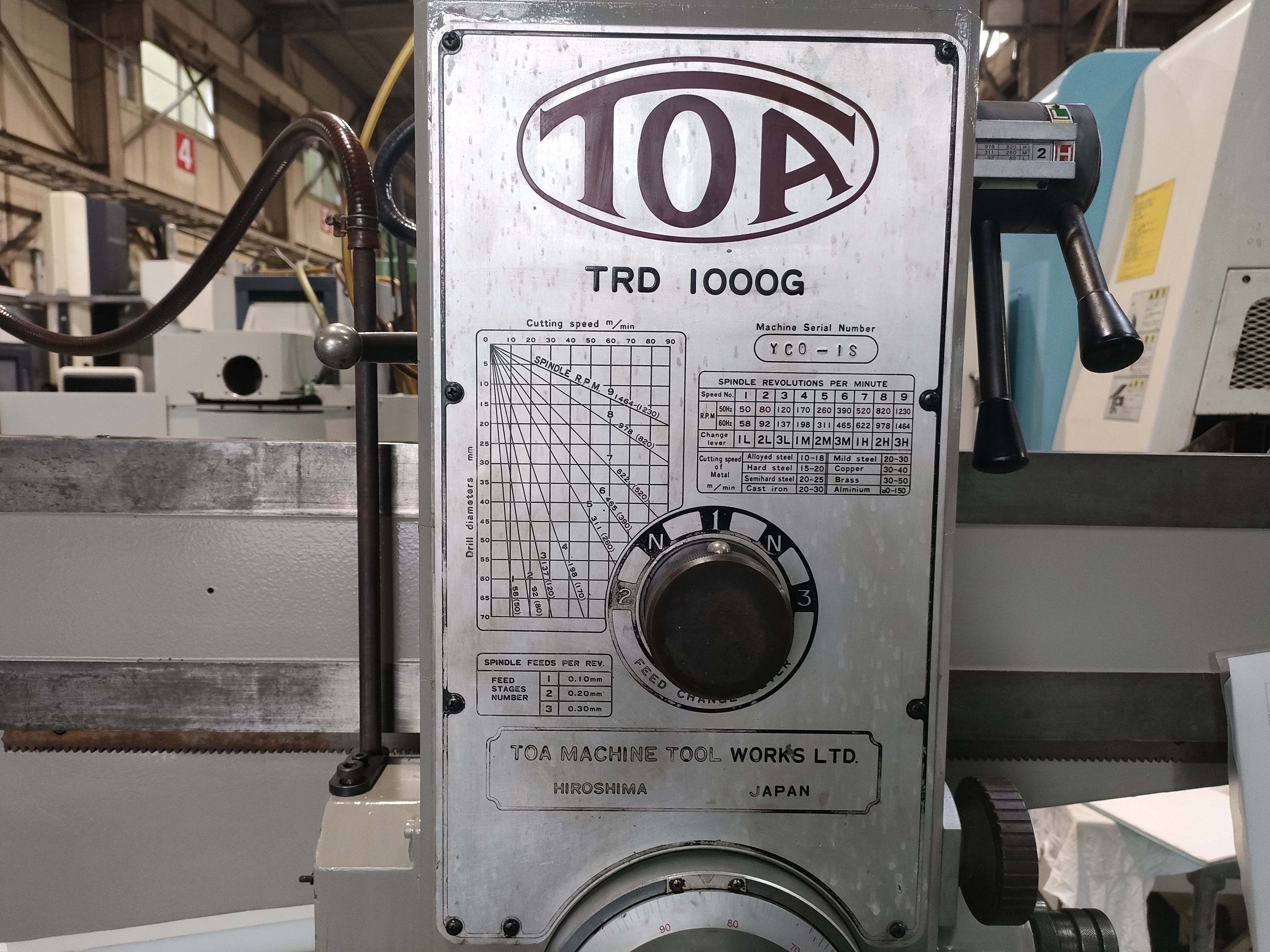 東亜 ラジアルボール盤 TRD-1000G