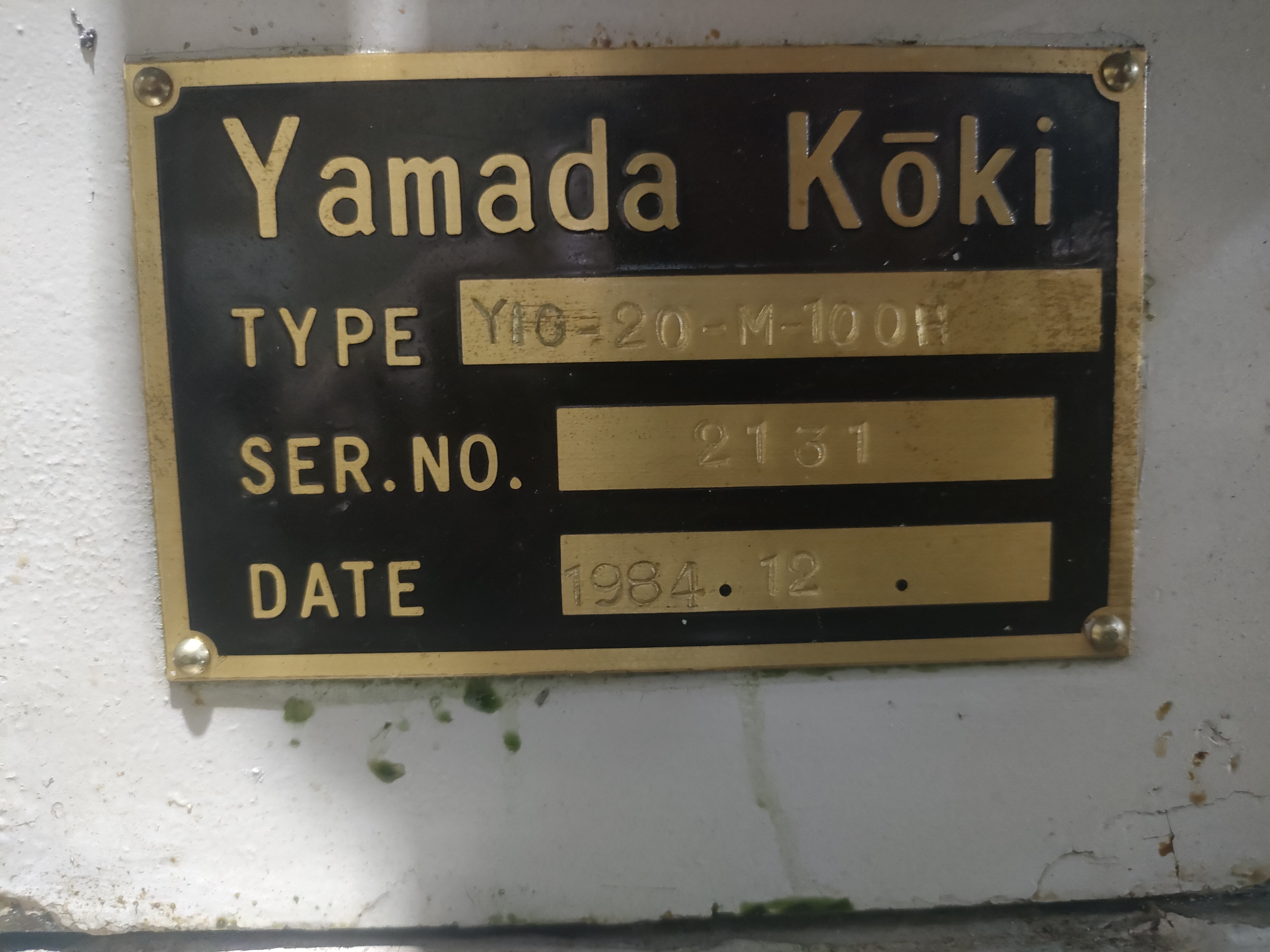 山田工機 内面研削盤 YIG-20-M