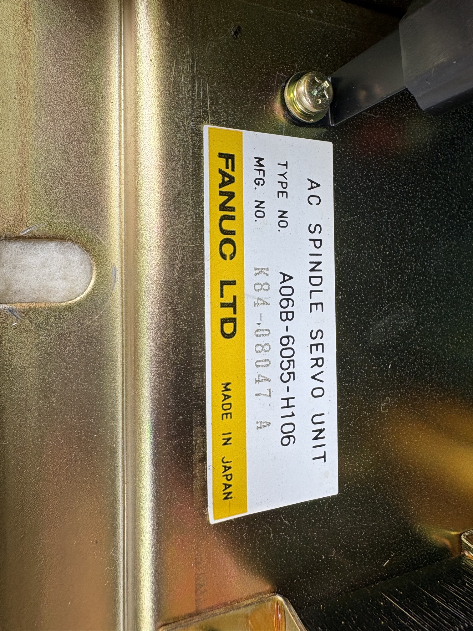 FANUC AC スピンドルサーボユニット A06B-6055-H106