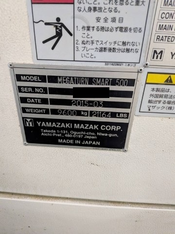 ヤマザキマザック NC立旋盤 MEGATURNSMART500
