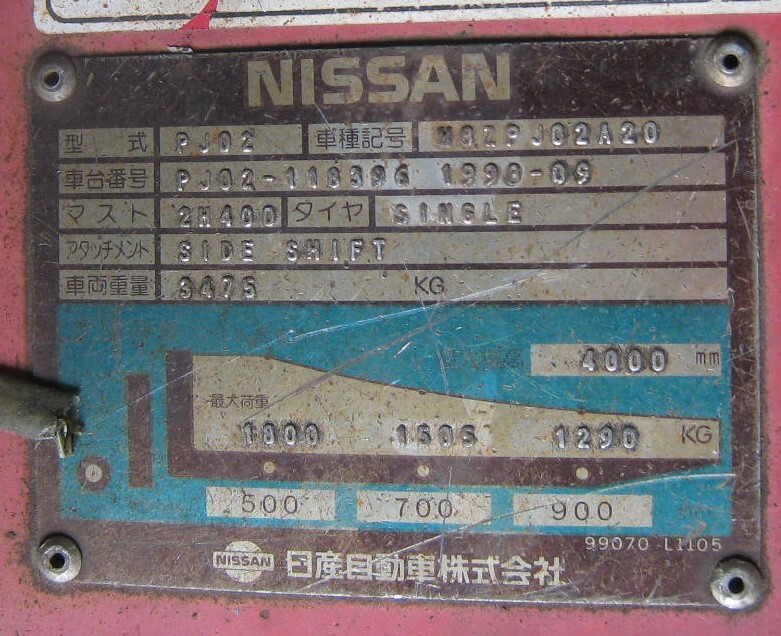 日産 2Tフォークリフト