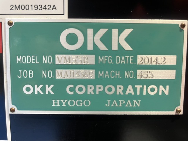 OKK 立型マシニングセンター VM53R