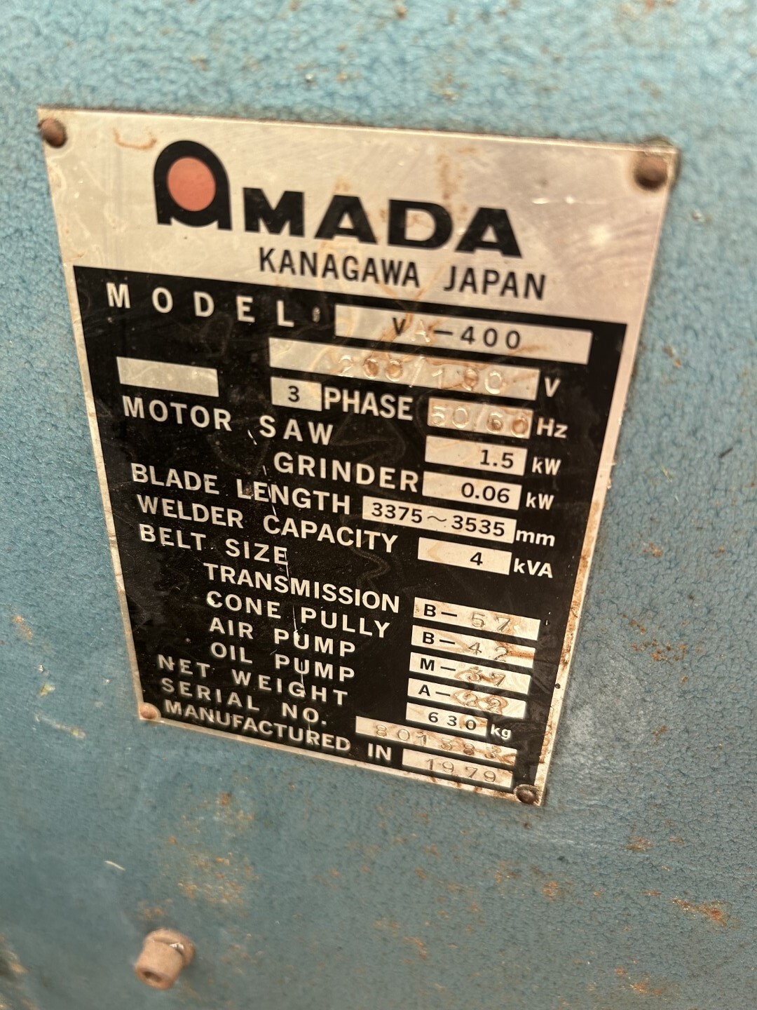 アマダ コンターマシン VA-400