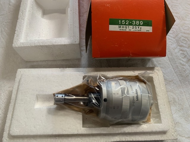 ミツトヨ マイクロメーターヘッド　新古品 MHG1-25Y2