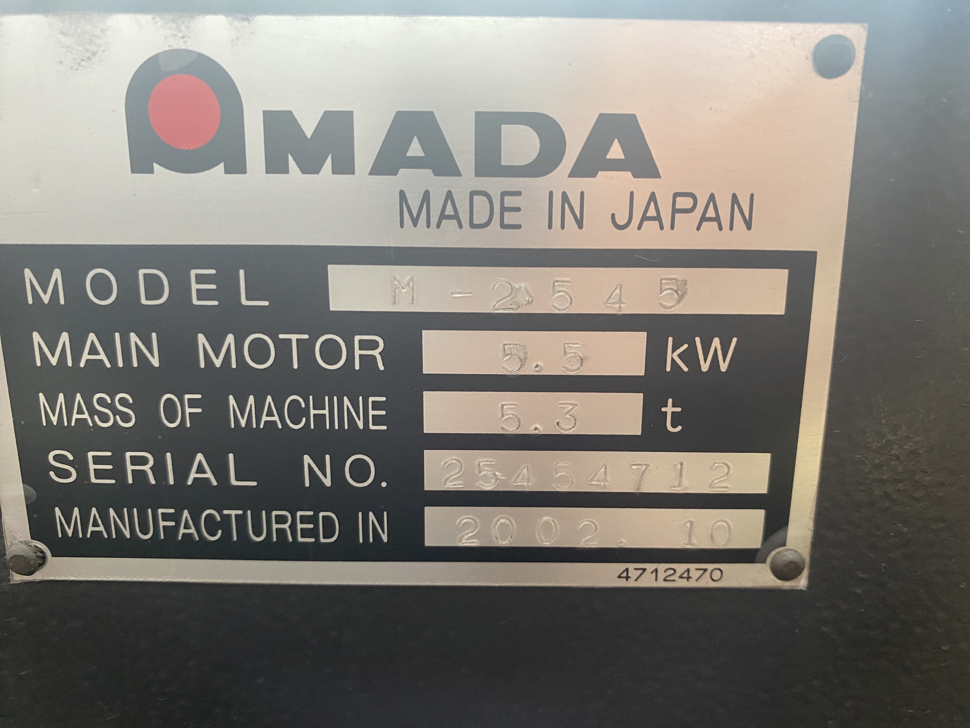 アマダ メカシャーリング M-2545
