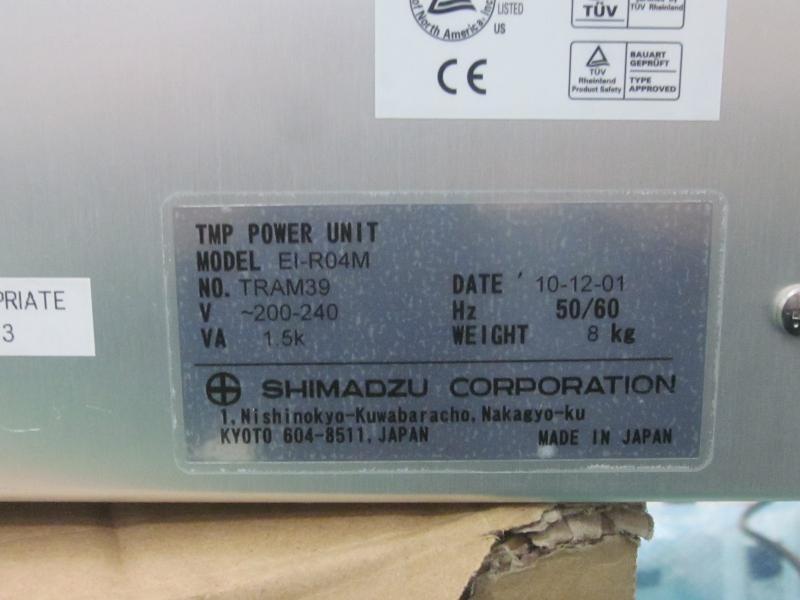 島津製作所 ターボ分子ポンプ用電源 EI-R04M | マシンライフ