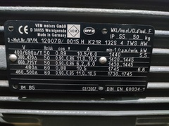 VEM mortors GmgH  IECモーター K21R 132S 4
