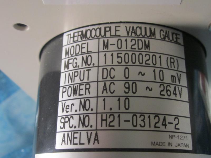 ANELVA サーモカップル真空計 M-012DM