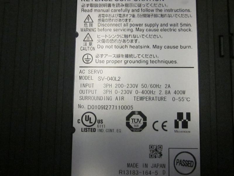 キーエンス サーボアンプ SV-040L2