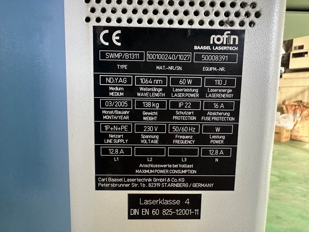 ROFIN レーザー溶接機 SWMP/B1311