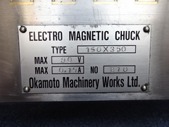 Okamoto｜岡本工作機械	 可傾式電磁チャック 150X350